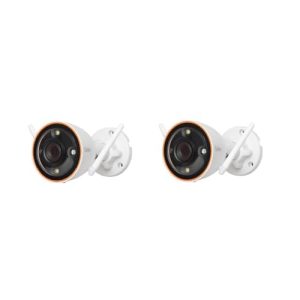 Smart 3MP WiFi Bullet Camera: 2-Pack