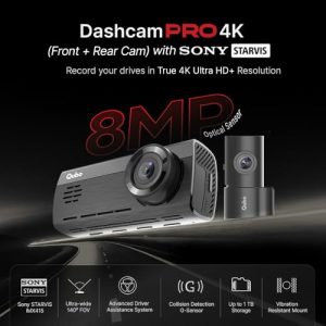 Qubo 4K Dashcam with GPS & Night Vision
