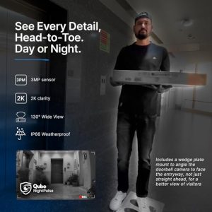 Qubo 2K Pro Video Doorbell & Tab